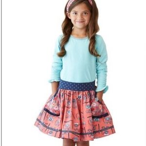 Matilda Jane Girls 2T Hold The Phone Telephone Print Secret Fields Skirt EUC